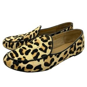 Chico’s Hope Leopard Print Calf Hair Leather Loafers 6.5
